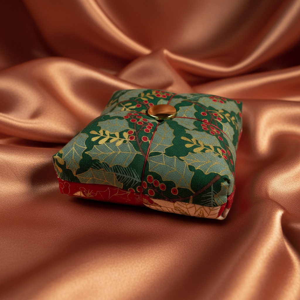Seasonal Christmas Parcel Pincushion - Rose & Thimble