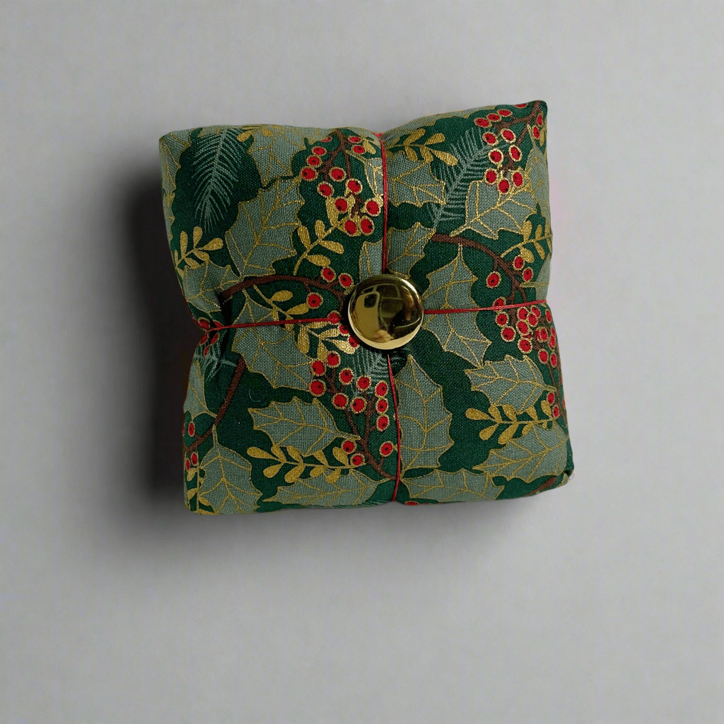 Seasonal Christmas Parcel Pincushion - Rose & Thimble