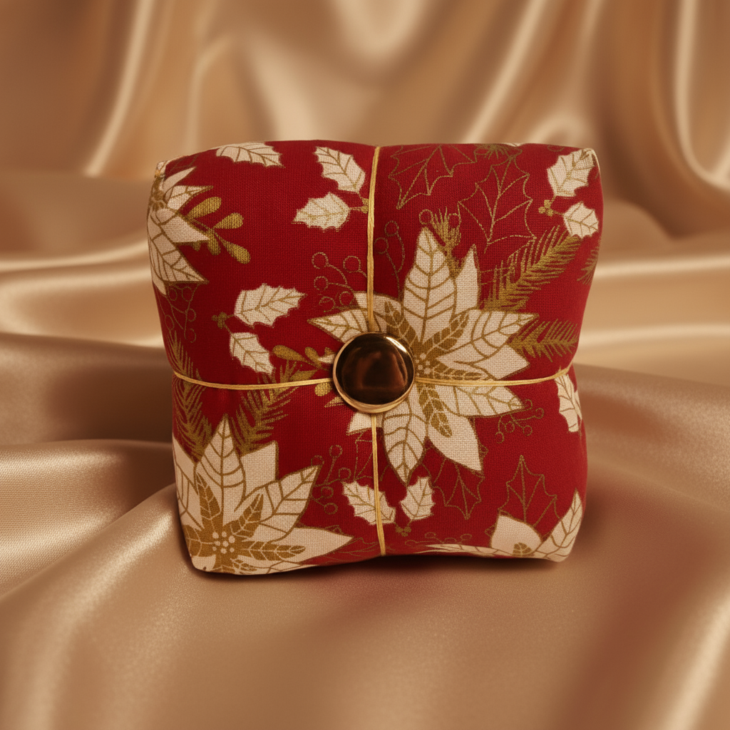 Seasonal Christmas Parcel Pincushion - Rose & Thimble