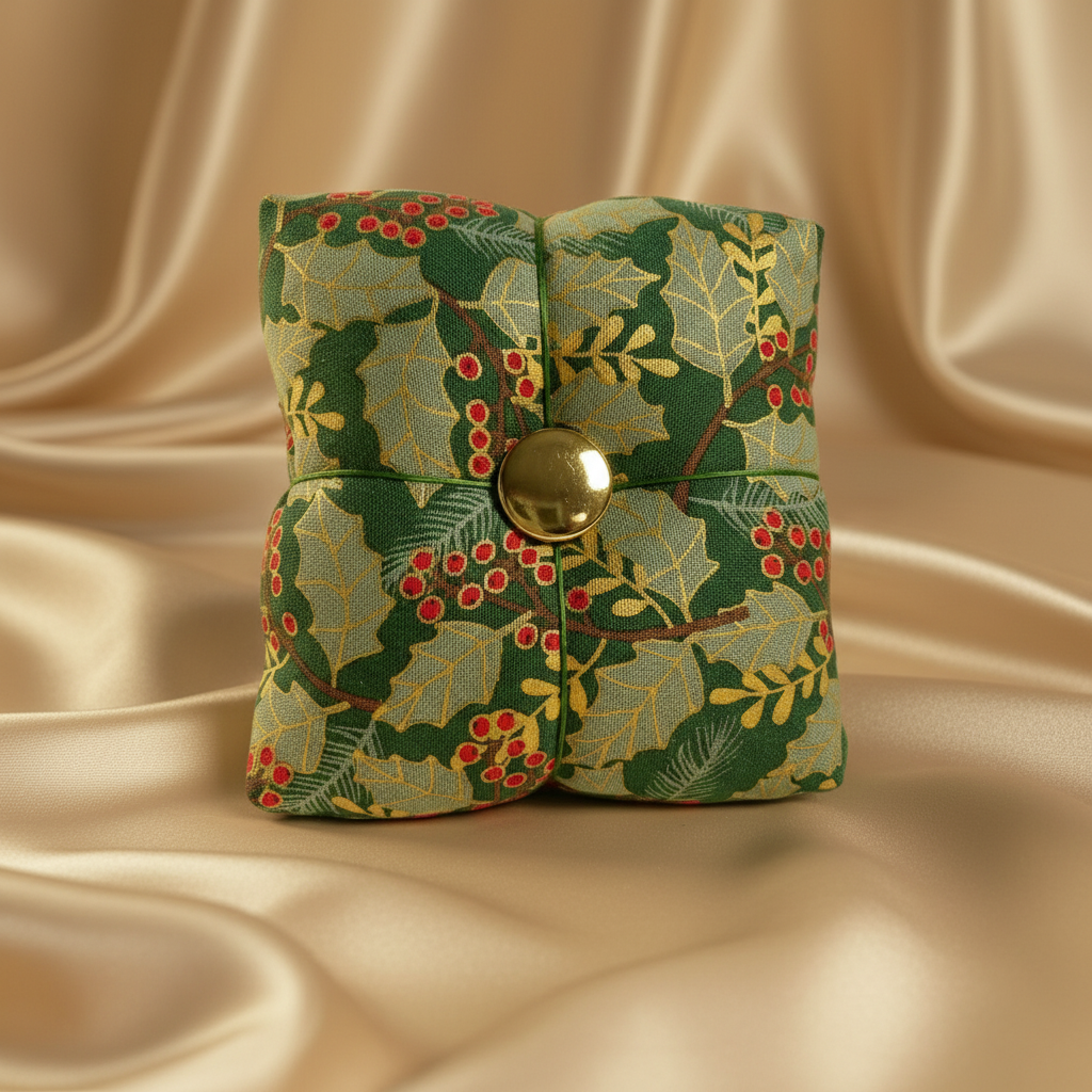 Seasonal Christmas Parcel Pincushion - Rose & Thimble