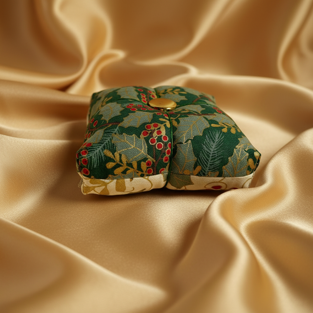 Seasonal Christmas Parcel Pincushion - Rose & Thimble